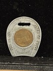 Good Luck Horseshoe Holder Encased Lincoln Cent Token  bring Good Luck 
