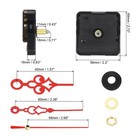 2set Quartz Clock Movement 0 7  Movement Shaft For 7-8mm Clock Dial Thick Red