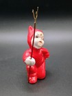 Vintage Red Devil Pixie Elf Ceramic Figurine With Pitchfork Japan Marked 2 75 
