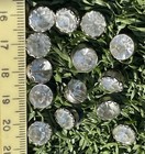 Lot Of 14 Vintage Rhinestone Metal Shank Buttons 5 8    Silver Tone Sparkle