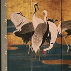 Japanese Art  Byobu  Folding Screen Japanese Masterpieces  Flock Of Cranes