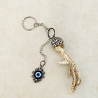 Chicken Foot Evil Eye Talisman Keychain Key Hook Voodoo Witchcraft Accessory