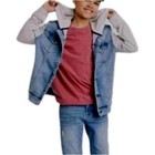 Art Class Denim Jacket Youth 8 Hooded Streetwear School Stadium Casual New