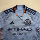 New York City Fc Jersey Mens Small Blue Mls Soccer Adidas Aeroready 42 Slim