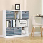 Cloth Storage Bins Set Of 4 Thick Fabric Drawers Foldable Cubes Basket Organi   