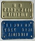 Lot Of  2  Virginia Gill Net Fishing License Plate From 1985   1990