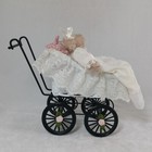 Debi Ortega Miniature Teddy Bear In Baby Carriage  3 1 2    Ashton Drake 1997