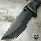 Tactical Spring Assisted Open Pocket Knife Cleaver Razor Folding Blade Black New