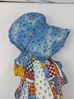 Vtg Handmade Holly Hobbie Blue Pattern Doll Stuffed Pillow 18  Read 