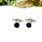 Handmade Black Onyx Sterling Silver Cufflinks  Men s Accessories  Groomsman Gift