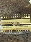 Vintage Gillette   Gold Brass 2 Razor In Original Case Post Ww2 Usa Made