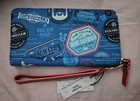 Nwt Dooney   Bourke Disney Parks Large Blue Zip Wristlet Wallet 2022