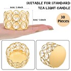 Potchen 30 Pieces Crystal Tealight Candle Holders Bulk Votive Candle Holder