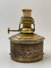 Vintage Perko Perkins No 2 Brass Marine Ship Lantern Blue Fresnel Lens Oil Lamp