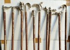 Lot Of 10 Piece Antique Walking Stick Cane Different Handle Wooden Gift