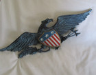 Vintage Metal  antiqued Copper   Eagle Wall Hanging  20 3 4  Span Cast Aluminum