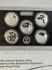 2019 U S Mint America The Beautiful Silver Quarter Proof Coin Set
