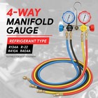 For R134a R22 R410a R404a Air Conditioner Charging 4 Way Ac Manifold Gauge Set