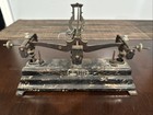 Antique Japanese Cast Iron Balance Scale     Apothecary   Lab     Dual Arm
