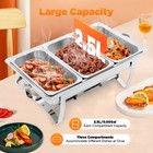 Catering Chafing Dish 3 Pan Food Warmer Buffet Set 316 Stainless Steel With Lid