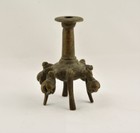 Antique Persian Islamic Bronze Four Legged Perfume Bottle 18thc