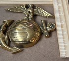 Vtg Usmc Eagle Globe And Anchor  ega  Insignia In Brass - Plaque