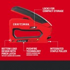 Craftsman Heavy Duty Reverse Squeeze Stapler  cmht82643  Red