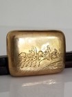 Antique Russian Imperial Vasily Agafonov Gilt Troika Snuff Pill Box 84 Star Mark