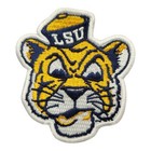 Lsu Tigers Vintage Style Patch  Fully Embroidered  Iron On Backing  3 x2 5 