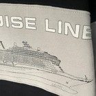Disney Cruise Line Ship Color Block Navy Blue  Gray Hoodie Sweatshirt Sz Large