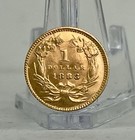 1883  1 Gold Indian Princess - Au Almost Uncirculated - 90  Gold - Type 3