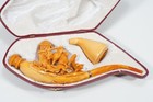 S  Yanik Meerschaum Pipe- Large- Fox Killing Rabbit Unused In Original Case