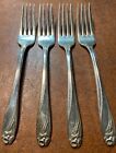 Daffodil 1950 Four  4  7-1 2  Dinner Forks 1847 Rogers International Silver