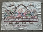 Completed Religious Embroidery Wall Hanging The Last Supper 29x21 Christian Art