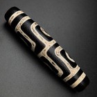 Himalayan Ancient Tibetan Dzi Bead Old Agate 4 Eyes Totem Amulet Pendant 58  13mm