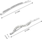 16 Pieces Fancy Rhinestone Bobby Pins   Silver Metal Hair Clips 2 Shaped
