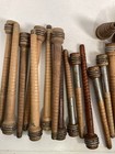 Wood Bobbins Spools Industrial Style 3 -8 75  Wooden Quills Mixed Lot-30