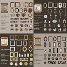 120pcs Steampunk Junk Journal Kit Vintage Scrapbook Ephemera Dark Academia Decor