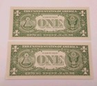 1957  1 Silver Certificate Blue Seal Fr  1619 Consecutive Serial Numbers