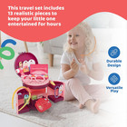 Portable Beauty Salon Play Set For Girls     20-piece Pretend Makeup Kit With Carr