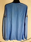 Adidas Authentic Mls Long Sleeve Team Jersey New York City Fc Light Blue Sz M