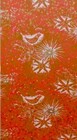 Vtg Christmas Store Wrapping Paper Gift Wrap Gold Bird Starburst On Red 2 Yards