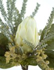 Artificial Cream Flower Protea Bouquet 40cm Stem For Home Party   Wedding Decor
