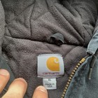 Vintage Carhartt Jacket J140 Black Size Xl Canvas Workwear Distressed Hooded Usa