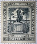 Travelstamps  1906 Barbados Stamps Scott  102   1 4d nelson Memorial  Mint Mogh