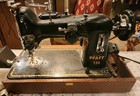 Vintage 1950s Pfaff 130 Sewing Machine  W  Case   Pedal Western Germany