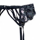 Victoria s Secret Very Sexy Black Mesh  Garter Belt Adjustable Xs