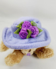 Vintage Avon Plush Teddy Bear W purple Hat In A 4 5  Floral Box Original Package
