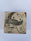 Antique Vtg Letterpress Printing Press Wood Metal Block Stamp Cartoon Football 
