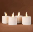 Luminara Flameless Ivory Tea Light Candles  Set Of 4     No Remote